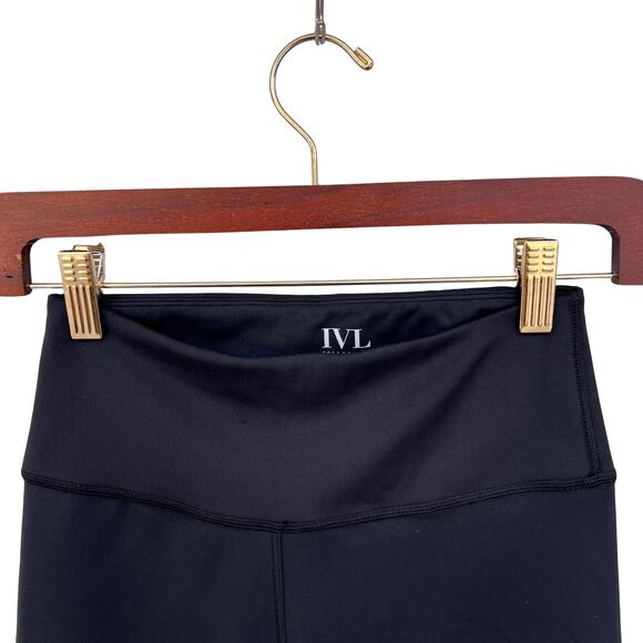 High Rise Biker Shorts IVL Collective Black Womens 6 Yoga Cycling Activewear - Picture 7 of 7